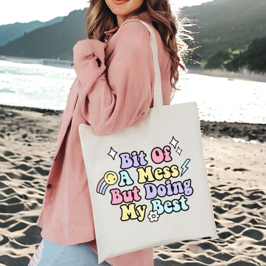 Gym Mama Bit Of A Mess, Doing My Best Tote Bag