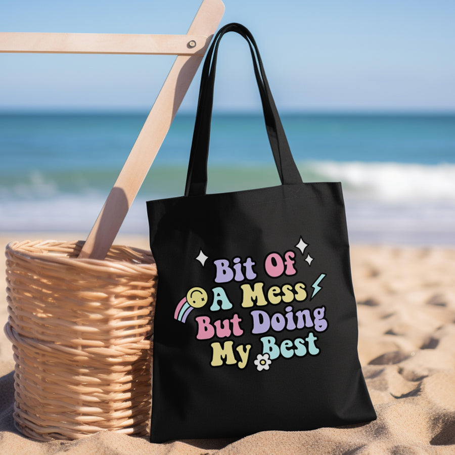 Gym Mama Bit Of A Mess, Doing My Best Tote Bag