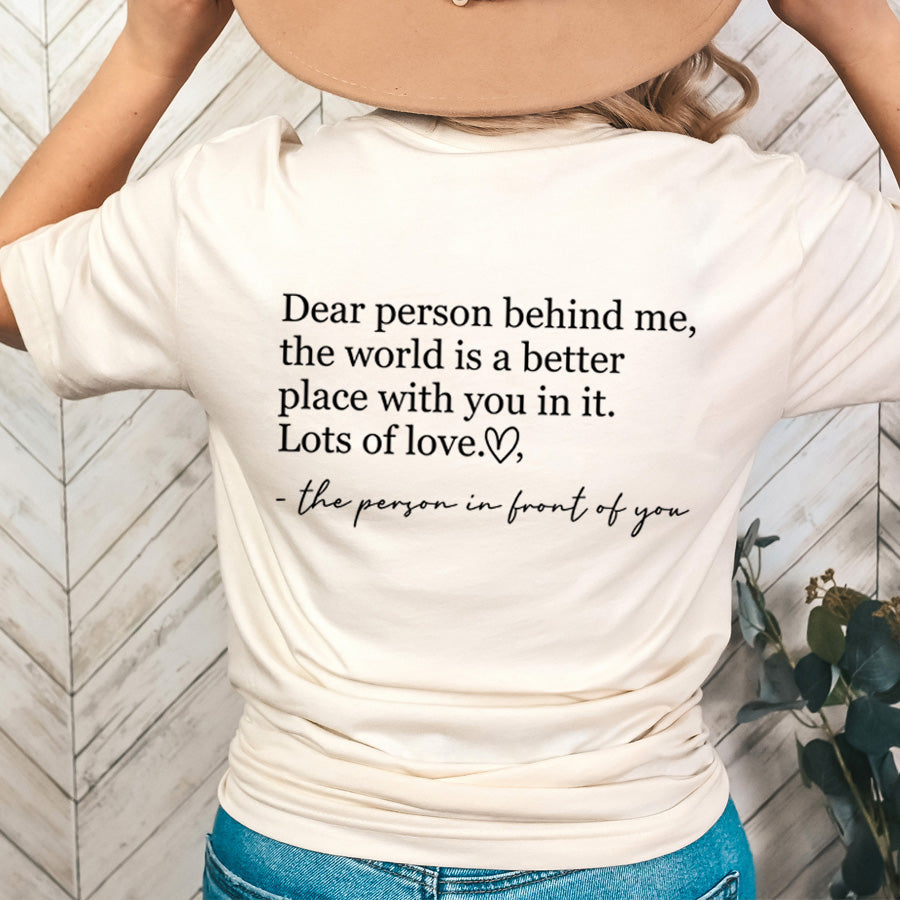 Gym Mama Dear Person Behind Me Back Logo T-Shirt