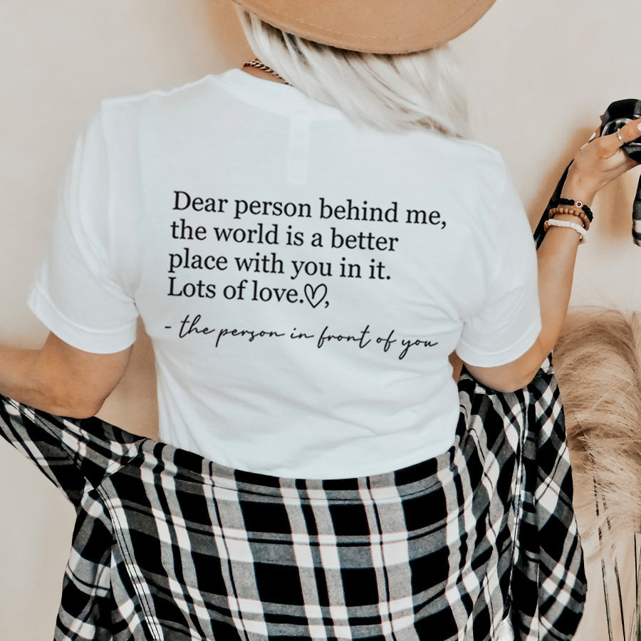 Gym Mama Dear Person Behind Me Back Logo T-Shirt