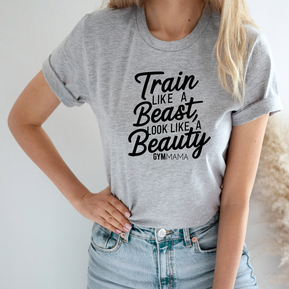 Gym Mama Beauty and Beast Graphic T-Shirt