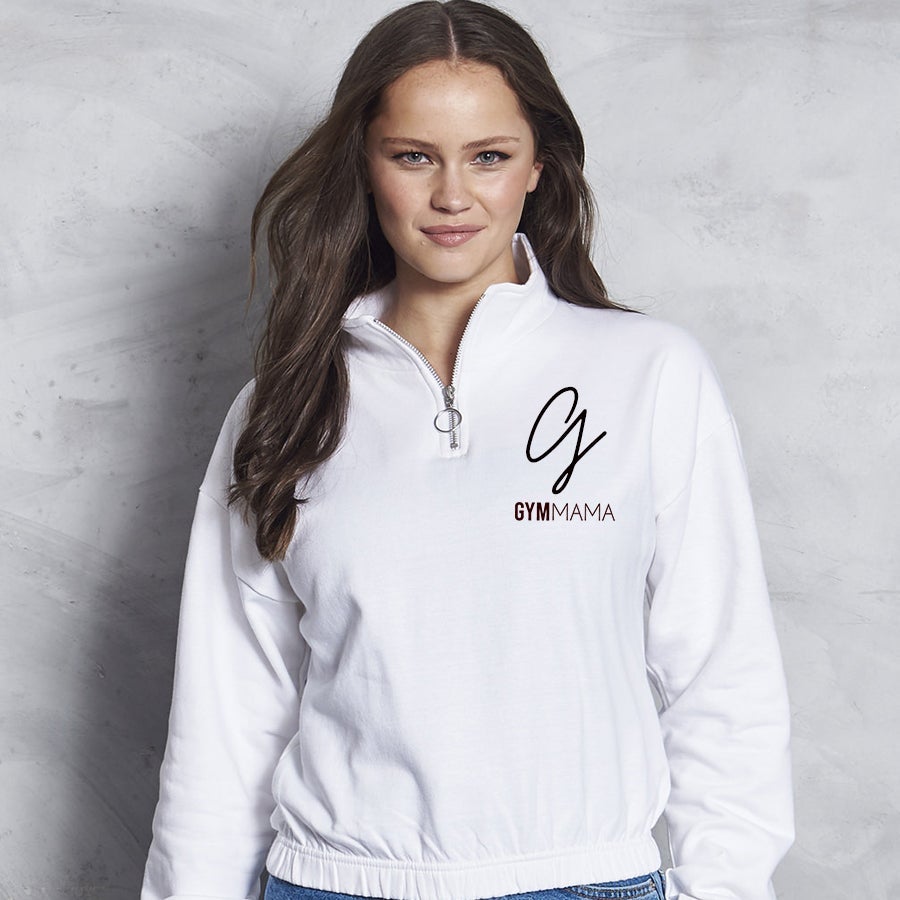 Gym Mama Aspire 365 1/4 Zip Cropped Sweater