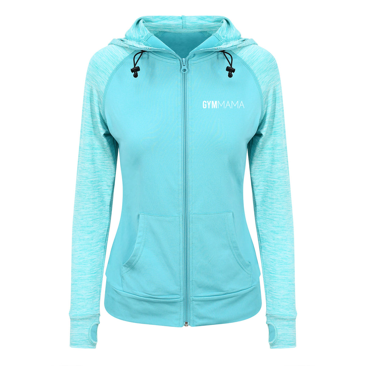 GYM MAMA COOL CONTRAST ZIP UP HOODIE