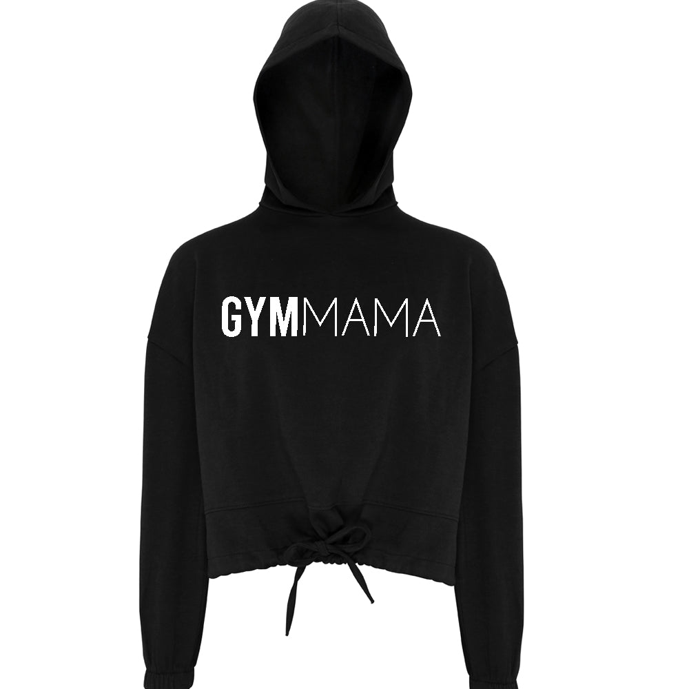 Gym Mama Logo Oversized Cropped Hoodie