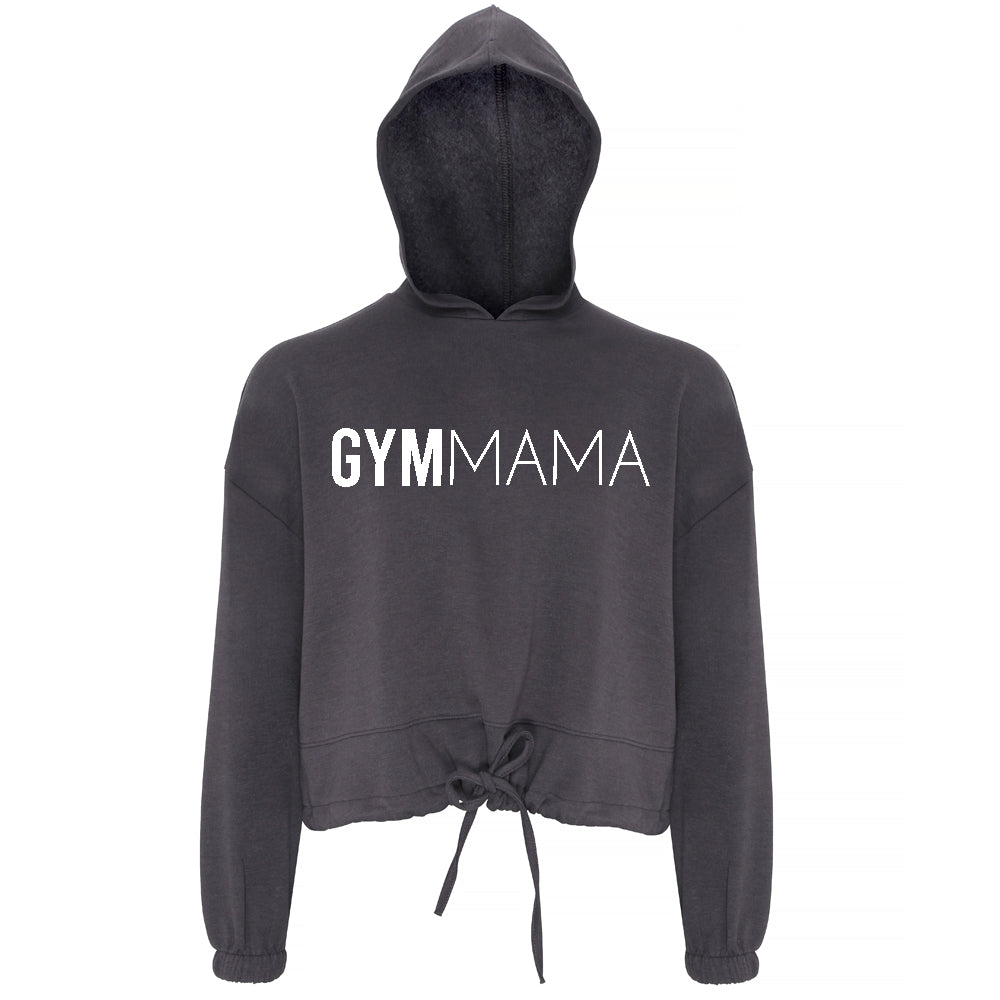 Gym Mama Logo Oversized Cropped Hoodie
