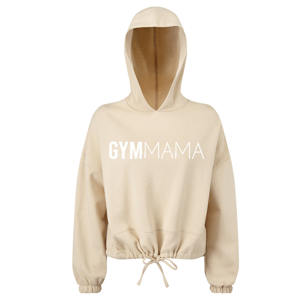 Gym Mama Logo Oversized Cropped Hoodie