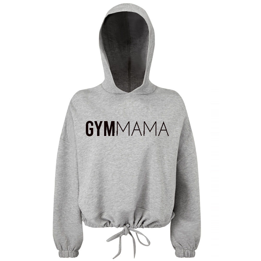 Gym Mama Logo Oversized Cropped Hoodie