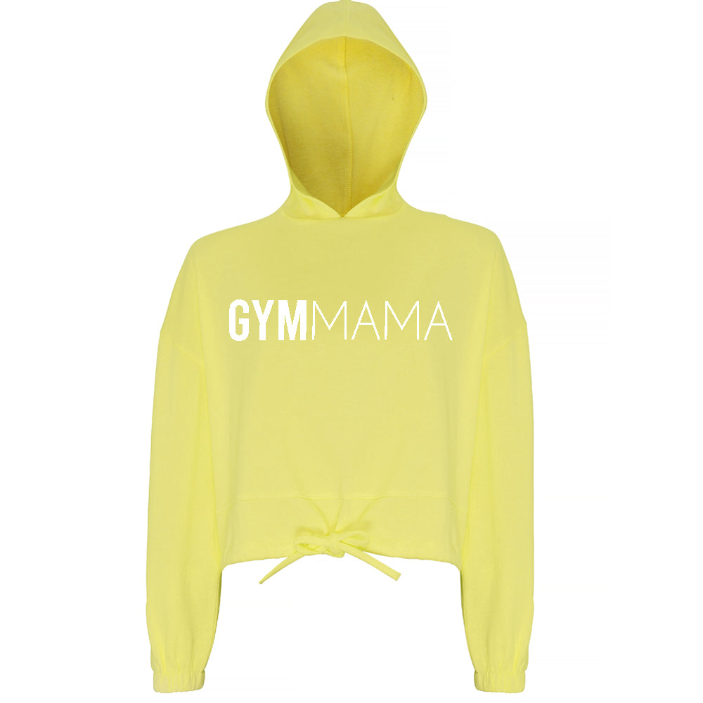 Gym Mama Logo Oversized Cropped Hoodie