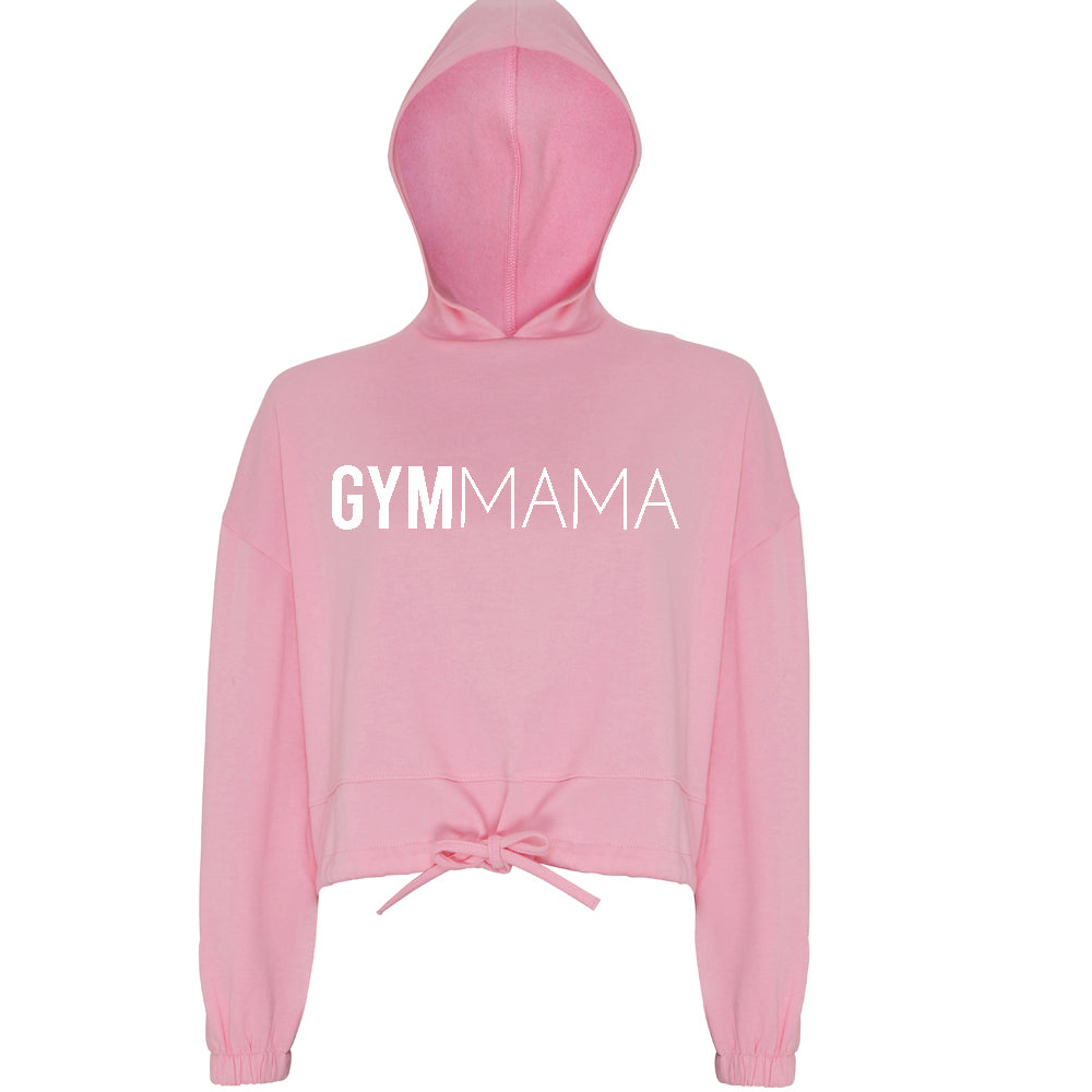 Gym Mama Logo Oversized Cropped Hoodie