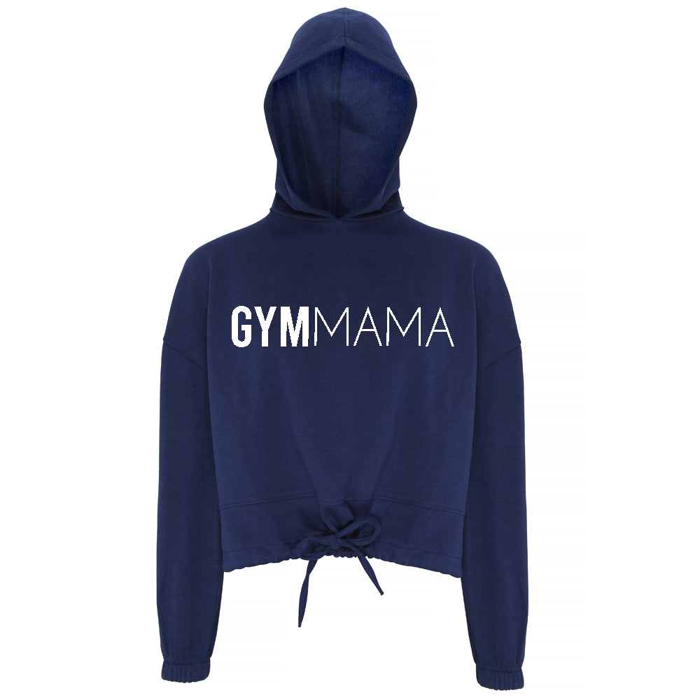 Gym Mama Logo Oversized Cropped Hoodie