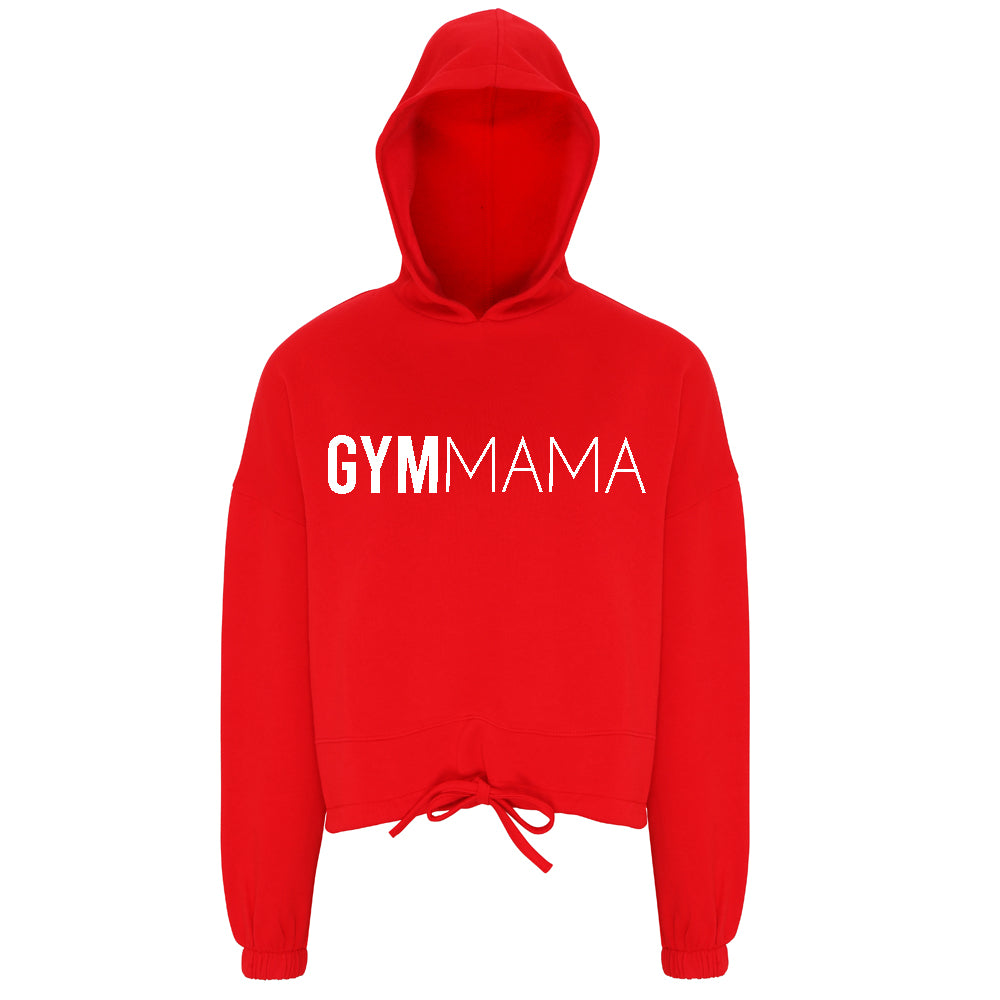 Gym Mama Logo Oversized Cropped Hoodie