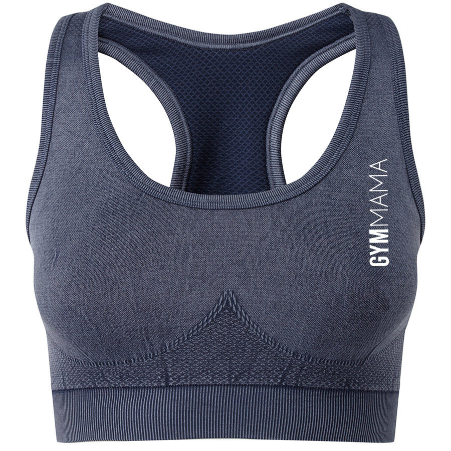 Gym Mama Seamless Denim Look Sports Bra
