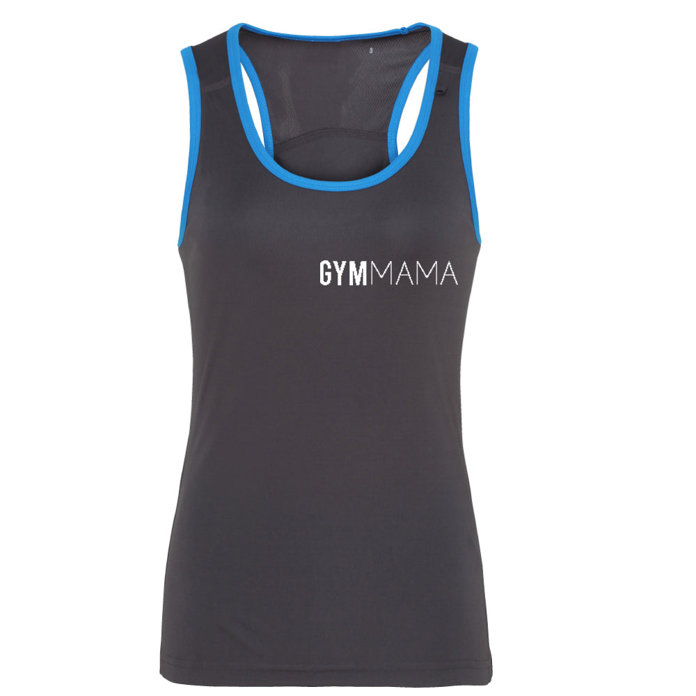 Gym Mama Panelled Mini Logo Vest