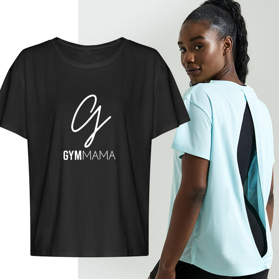 Gym Mama Open-Back 365 Logo Training T-Shirt