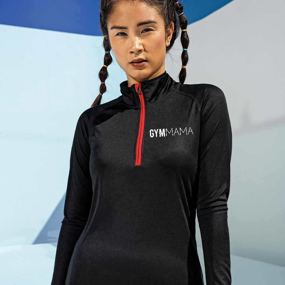 Gym Mama Phoenix 1/4 Zip Performance Top