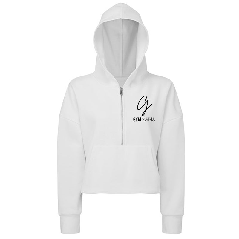 Gym Mama Achieve 1/2 Zip Crop Hoodie