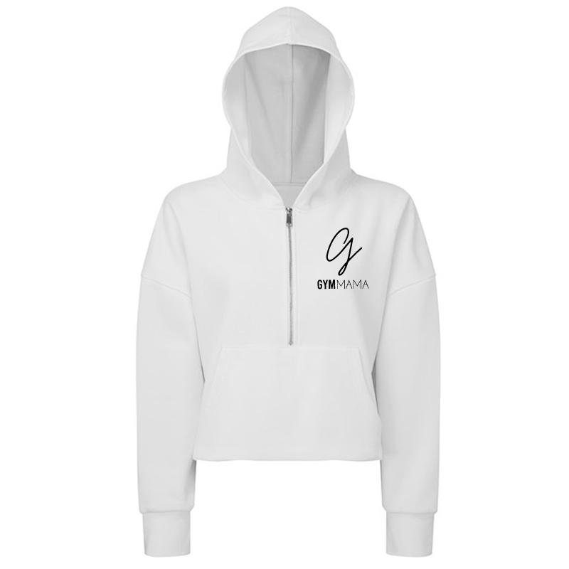 Gym Mama Achieve 1/2 Zip Crop Hoodie