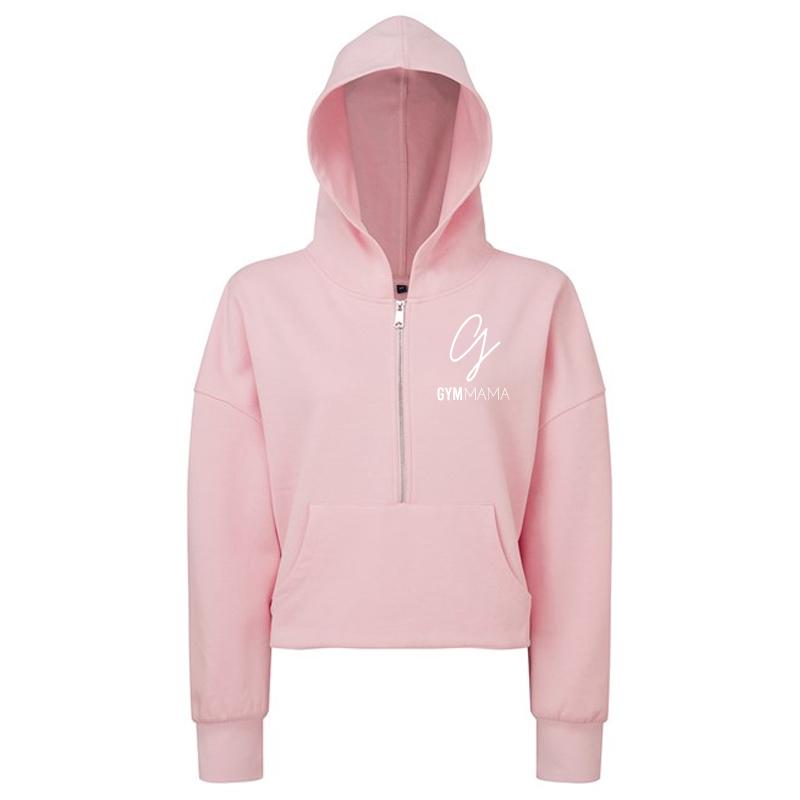 Gym Mama Achieve 1/2 Zip Crop Hoodie