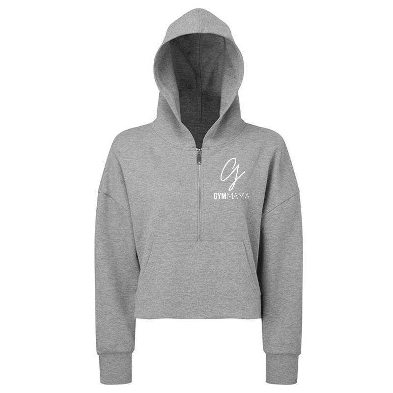 Gym Mama Achieve 1/2 Zip Crop Hoodie
