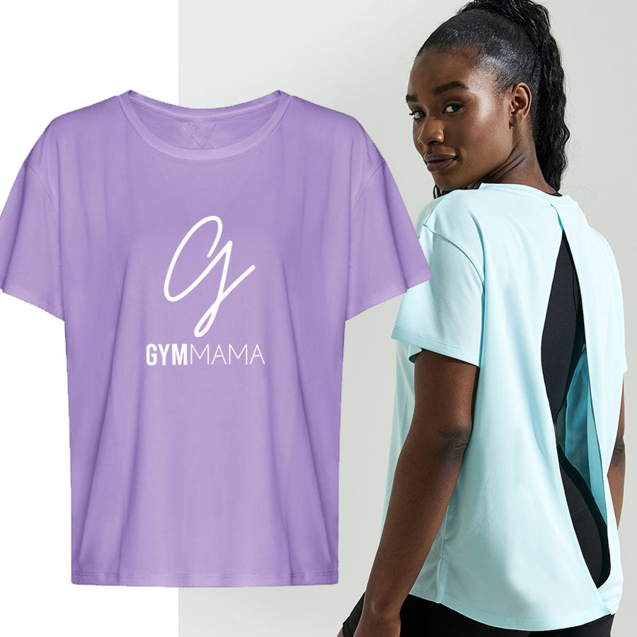 Gym Mama Open-Back 365 Logo Training T-Shirt
